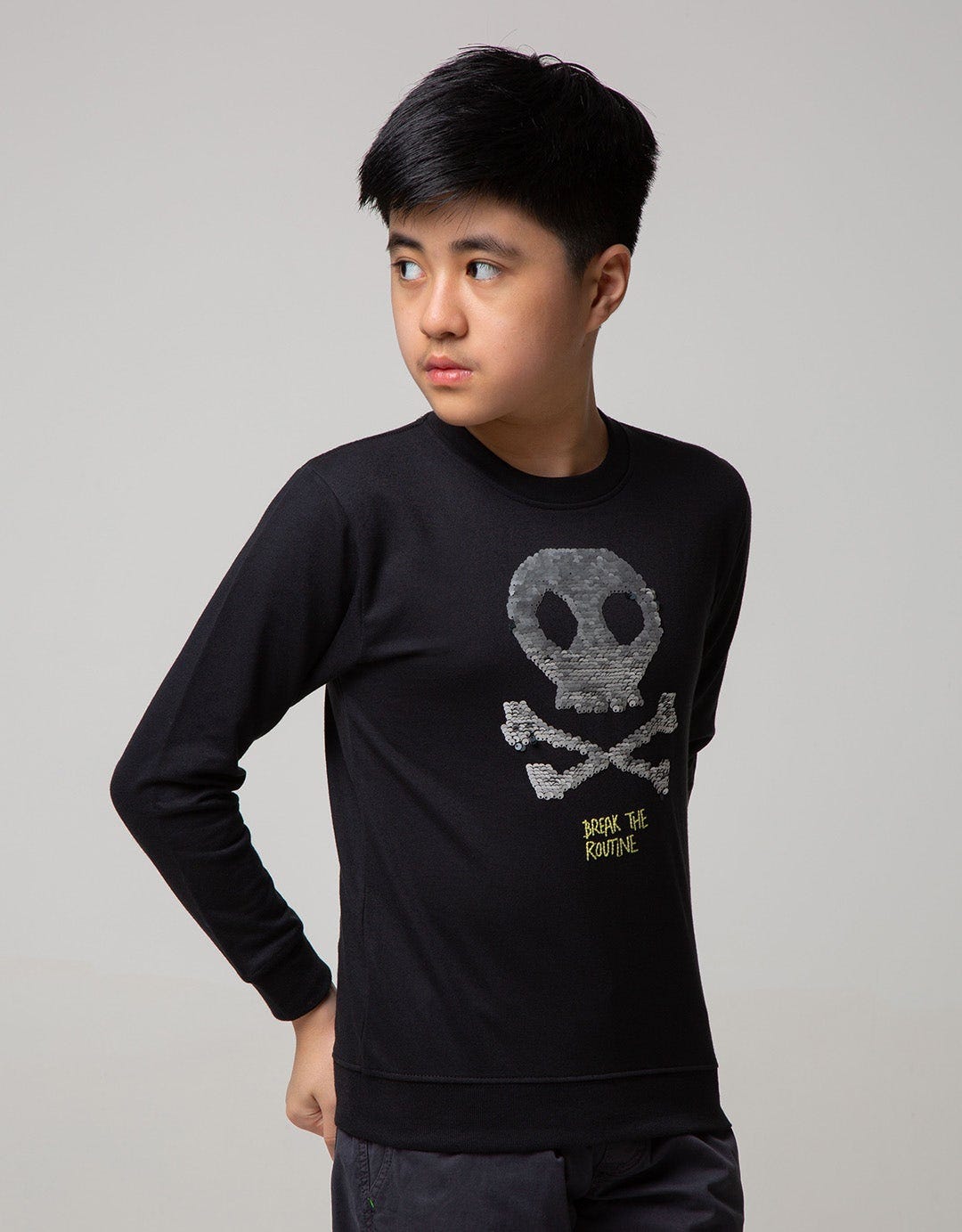 SWEATER SEQUIN SKULL
