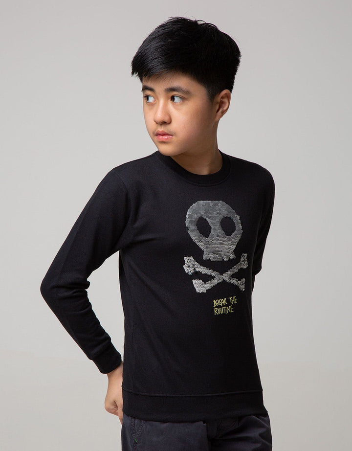 SWEATER SEQUIN SKULL