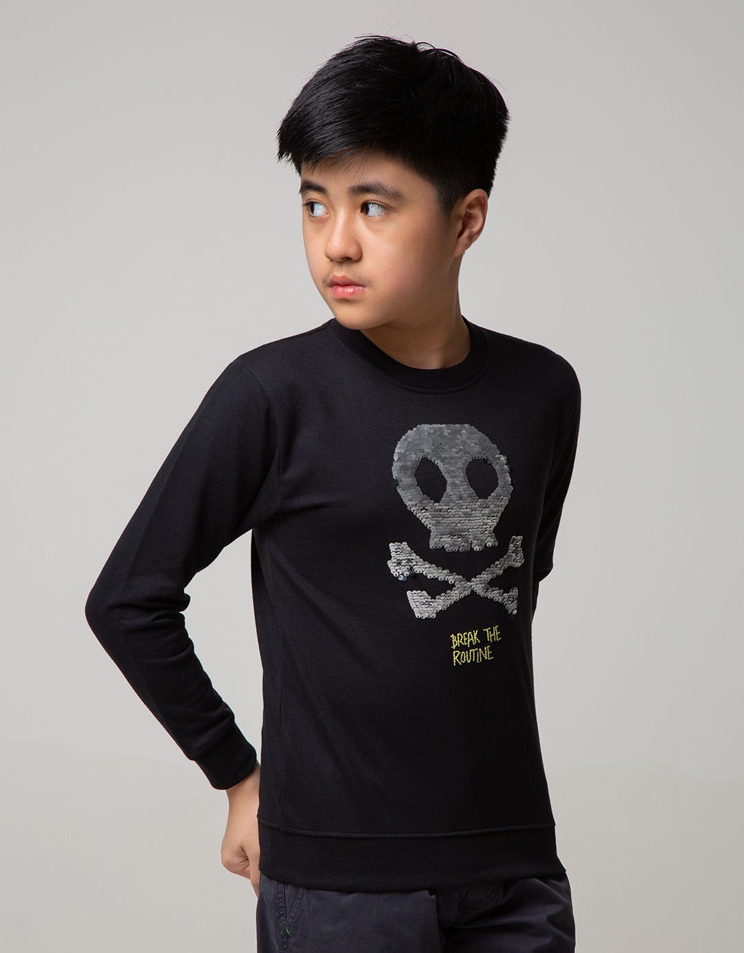 SWEATER SEQUIN SKULL