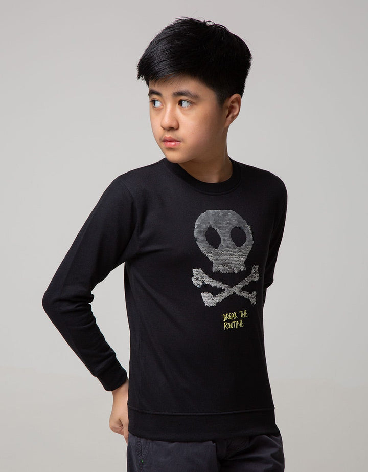 SWEATER SEQUIN SKULL