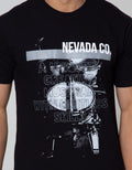 Nevada Short Sleeve T-Shirt Round Neck Regular Print Drum