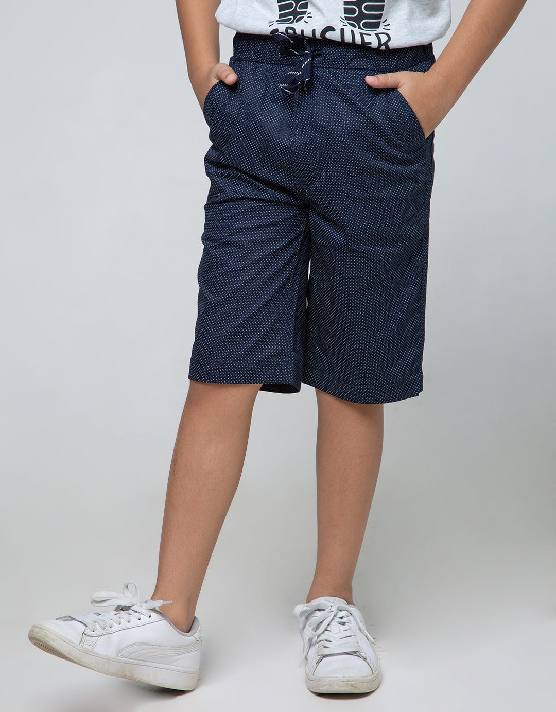 KI CROP WOVEN POLKAD