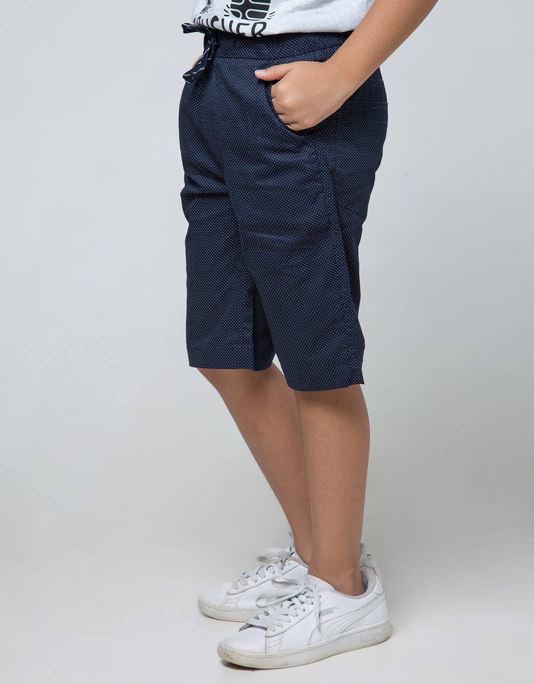KI CROP WOVEN POLKAD