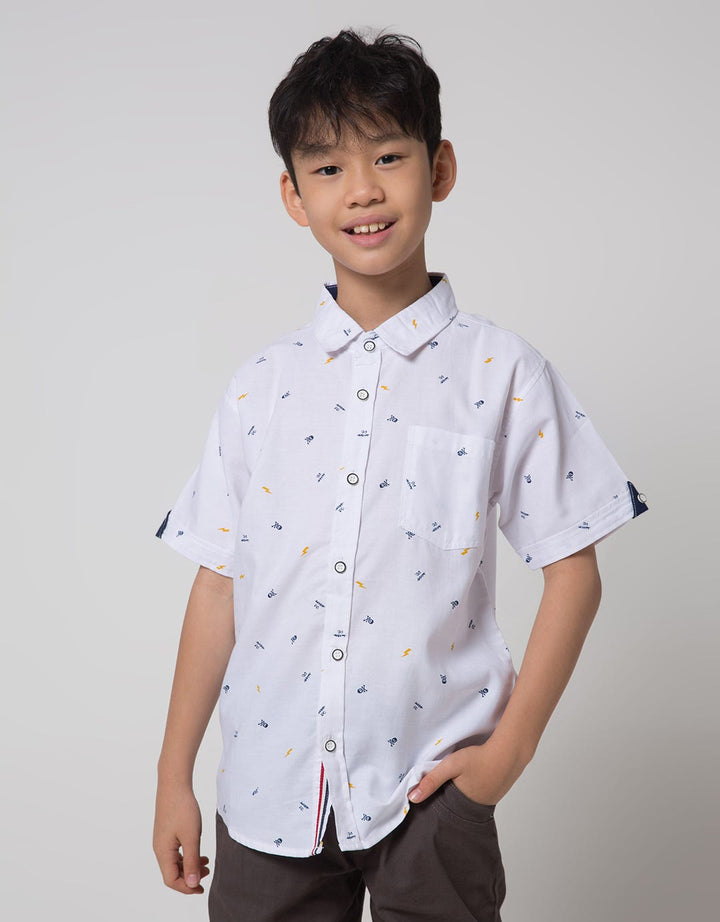 Aero Short Sleeve Shirt Fullprint Regu Oxford Print Flazz