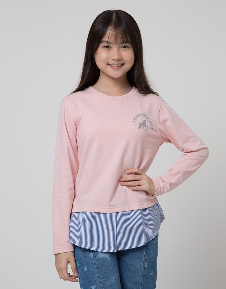 Nevada Logo Unicorn Kaos Anak Perempuan