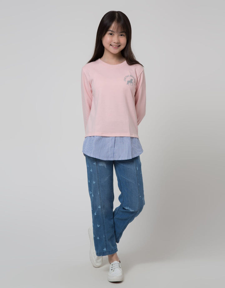 Nevada Logo Unicorn Kaos Anak Perempuan