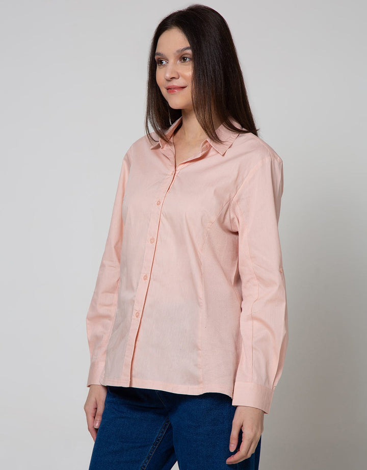 Details Top Woven Shirt With Rib