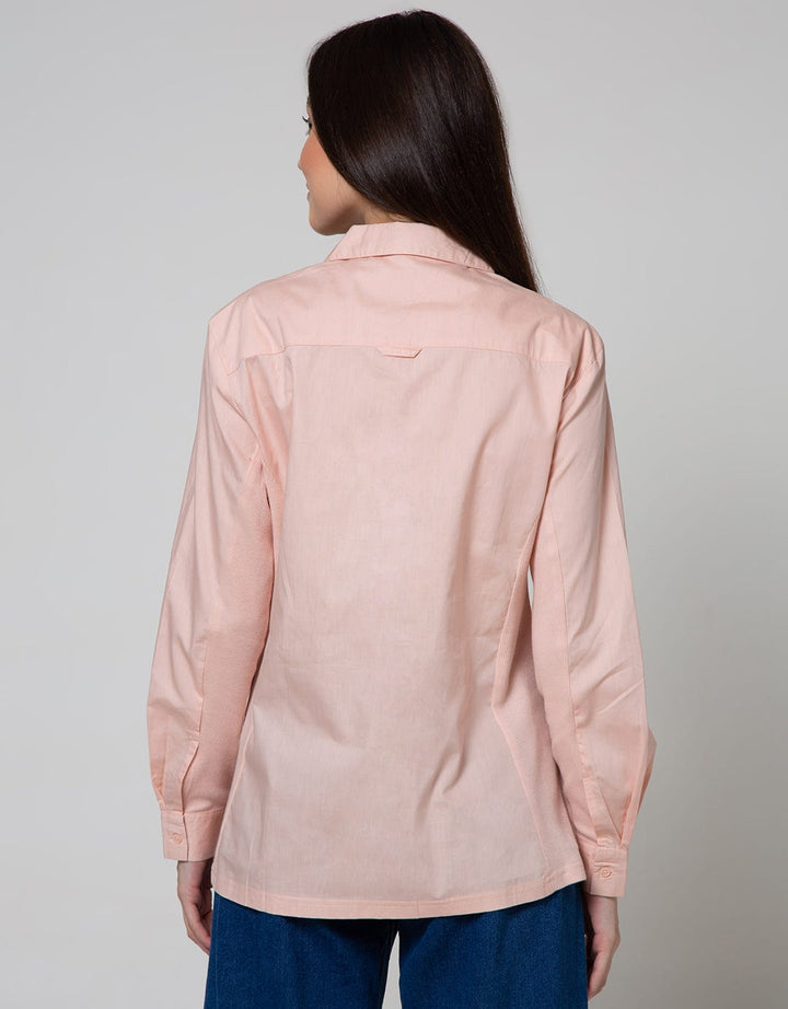 Details Top Woven Shirt With Rib