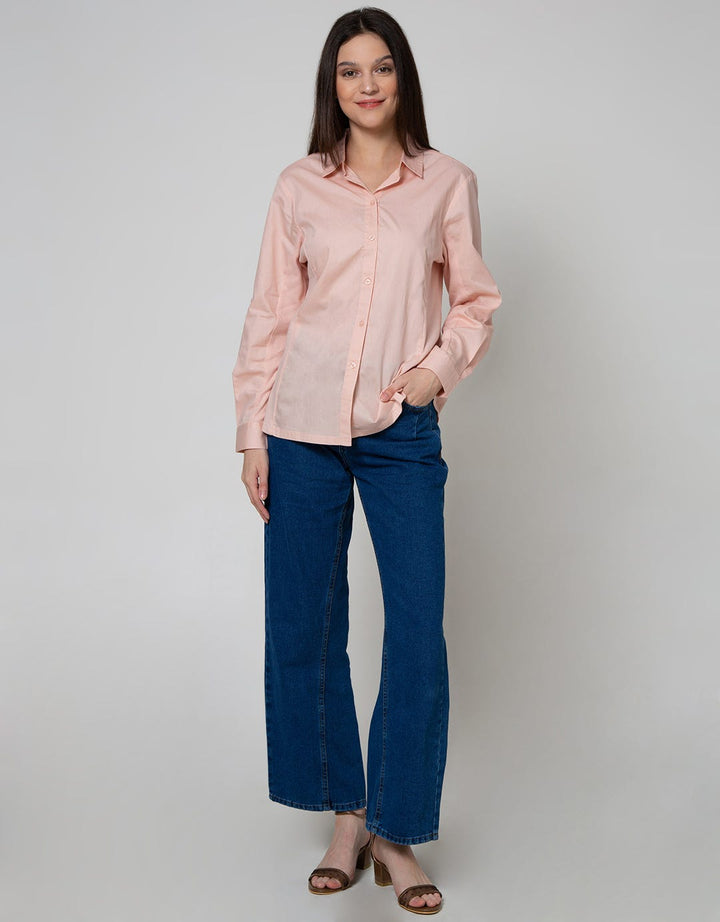 Details Top Woven Shirt With Rib