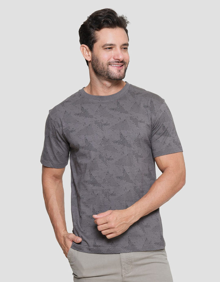 Nevada Round Neck Full Print Kaos Lengan Pendek Pria