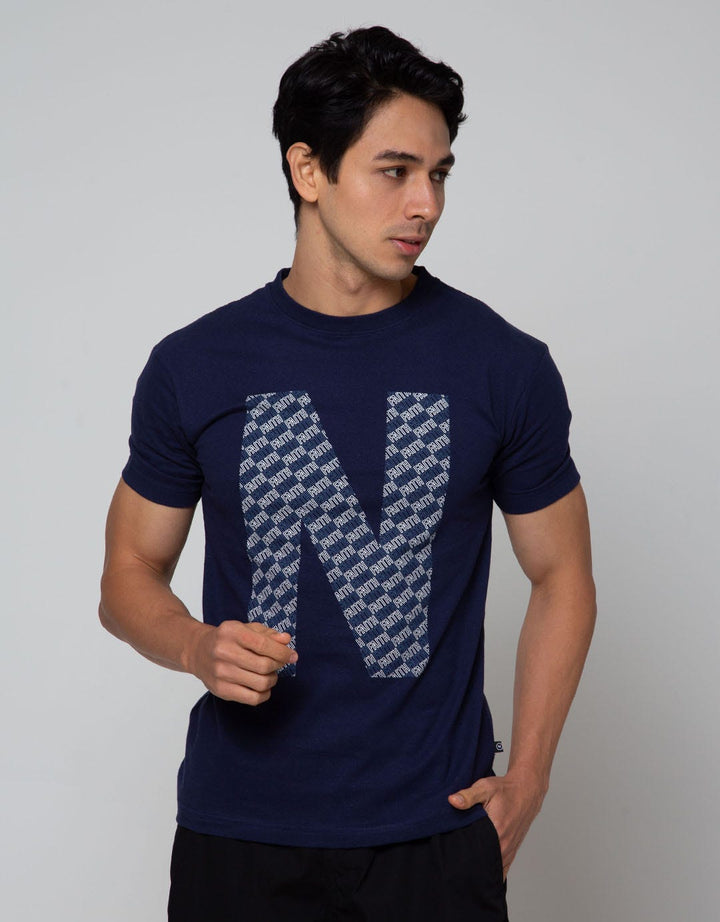 Nevada Neck Full Print Kaos Pria
