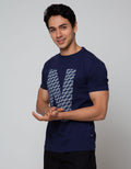 Nevada Neck Full Print Kaos Pria