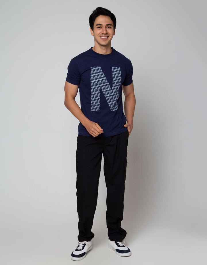 Nevada Neck Full Print Kaos Pria