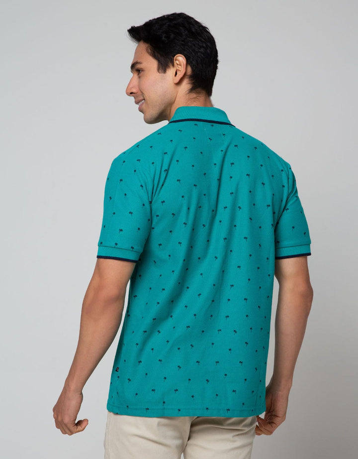 Nevada Polo Fashion Pique Print Coconut