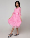 Kidz Too Long Sleeve Dress Tile Wrinkled Bottom
