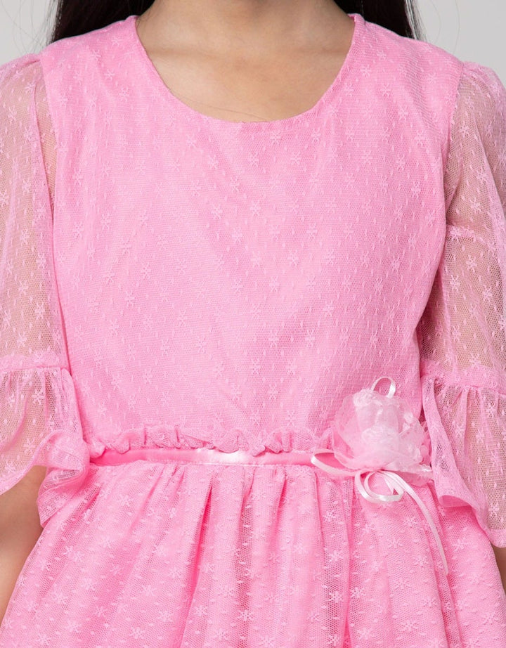 Kidz Too Long Sleeve Dress Tile Wrinkled Bottom