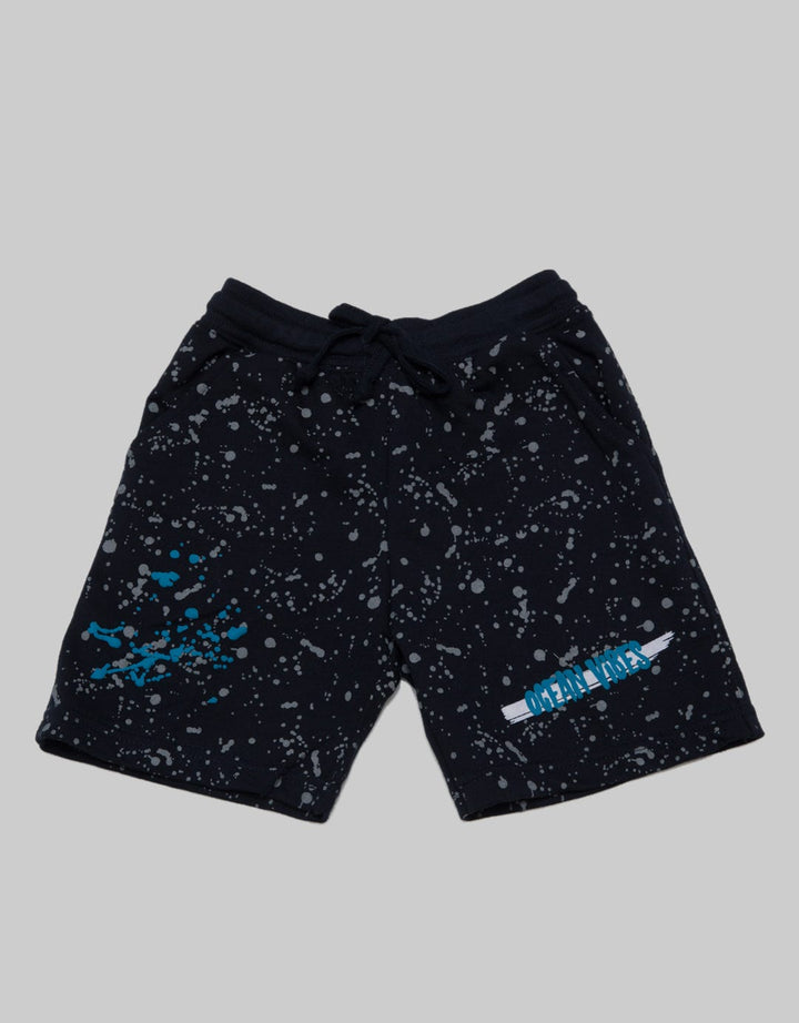 Little M Crop Knit Terry Splash