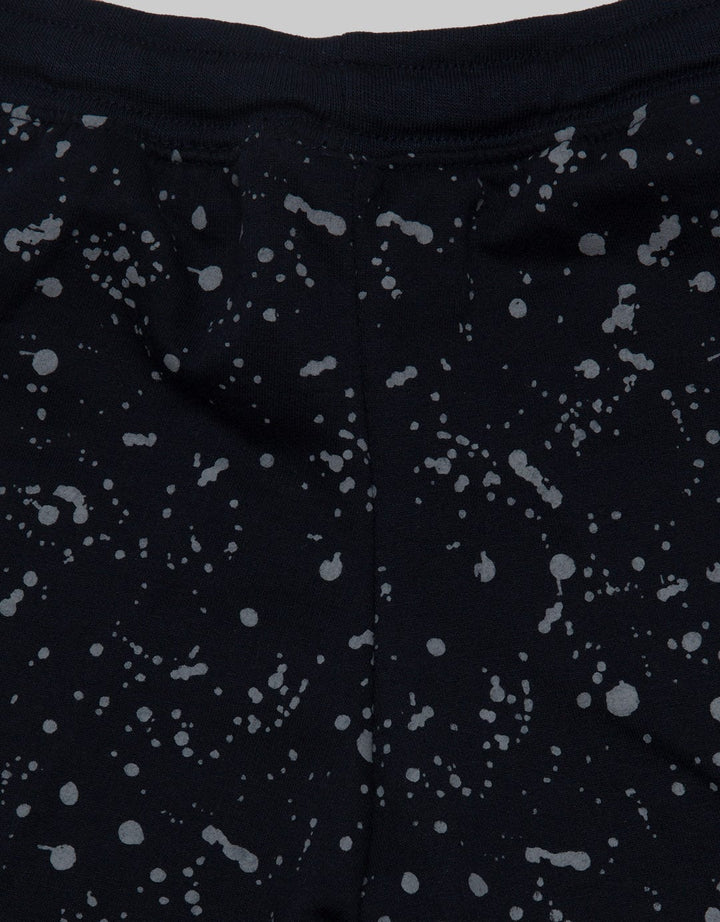 Little M Crop Knit Terry Splash