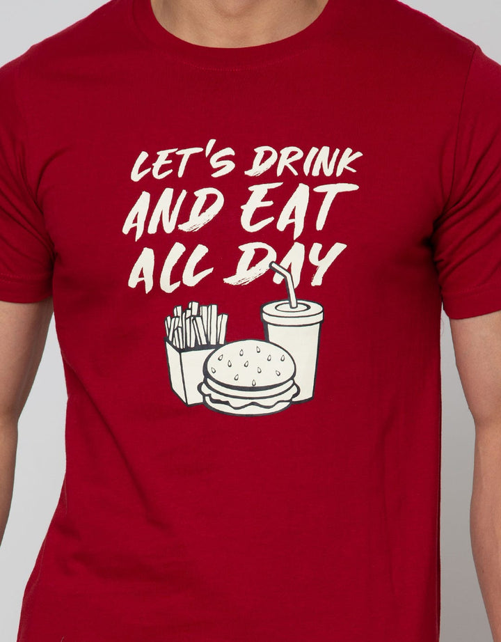 T Zone T-Shirt Food And Drink Lets