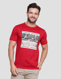Nevada Round Neck Regular Print Glasses Kaos Lengan Pendek Pria