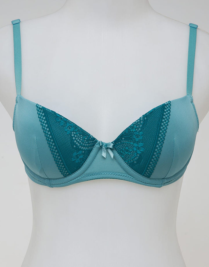 St. Yves With Lace Teal Bra 3/4