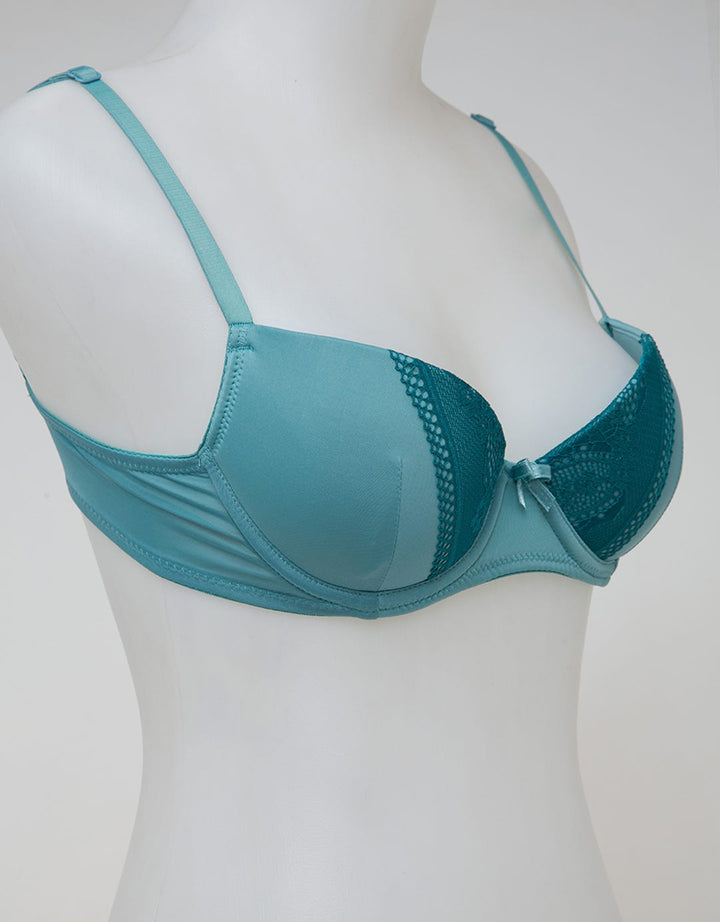 St. Yves With Lace Teal Bra 3/4
