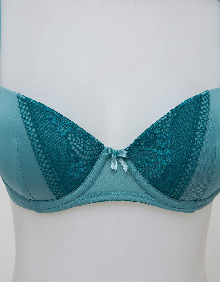 St. Yves With Lace Teal Bra 3/4
