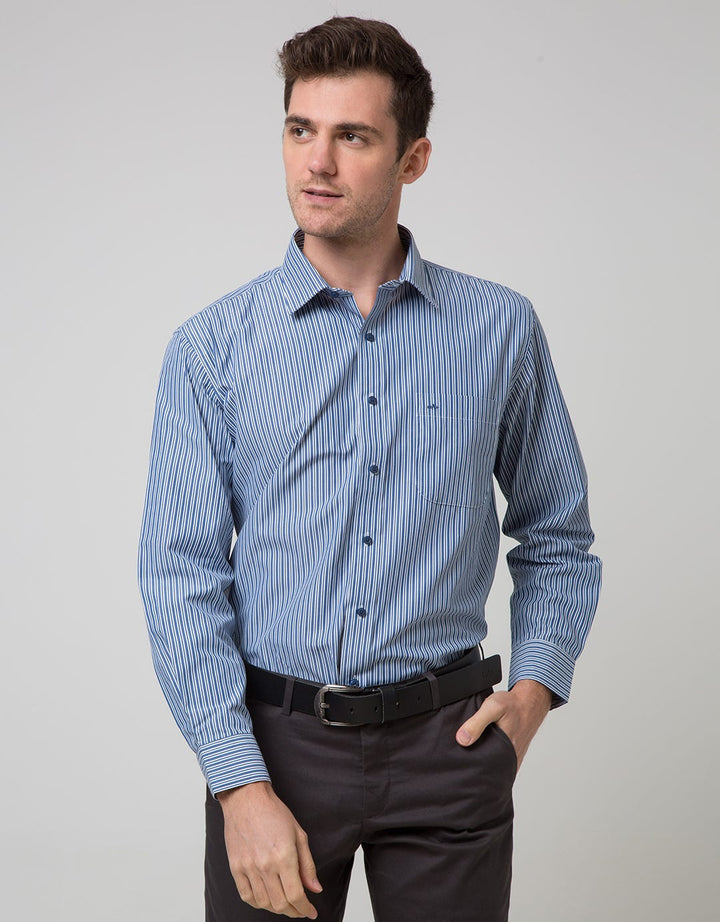 Arrow Long Sleeve Stripe Shirt Single Pocket