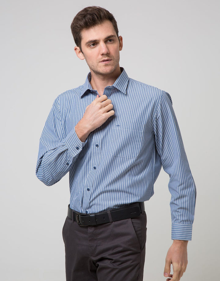 Arrow Long Sleeve Stripe Shirt Single Pocket
