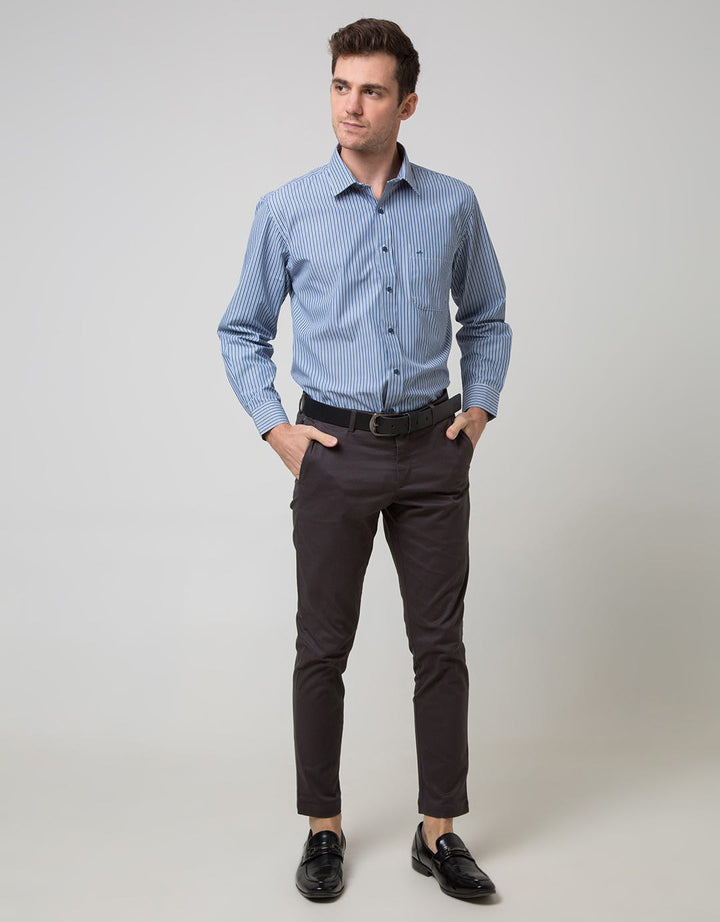 Arrow Long Sleeve Stripe Shirt Single Pocket