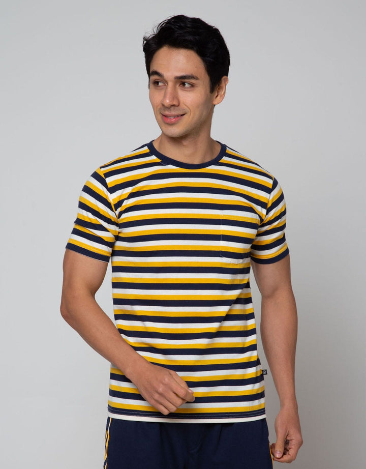 Nevada Stripe Pocket Kaos Pria