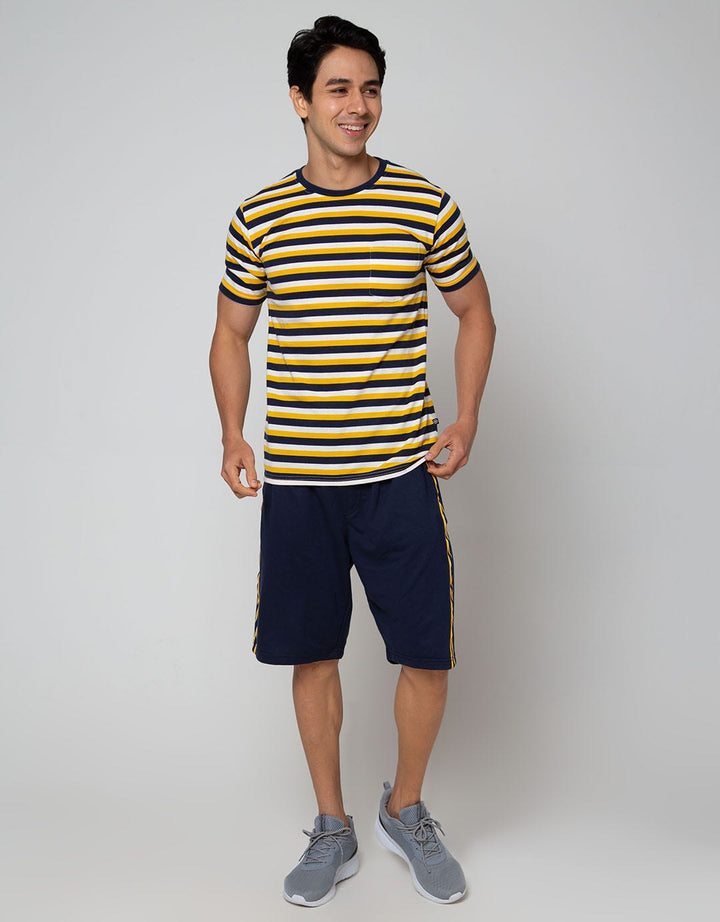Nevada Stripe Pocket Kaos Pria