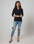 L/S TOP KNIT TXT W S
