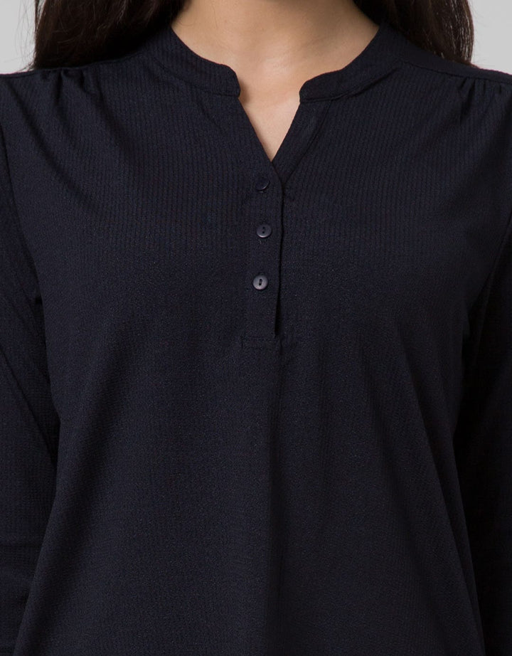 L/S TOP KNIT TXT WS