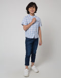 Little M Short Sleeve Shirt Print Checked