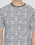 Details Pineapple Stripe Kaos Casual Pria