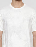 Details Stripe Leaves Kaos Casual Pria