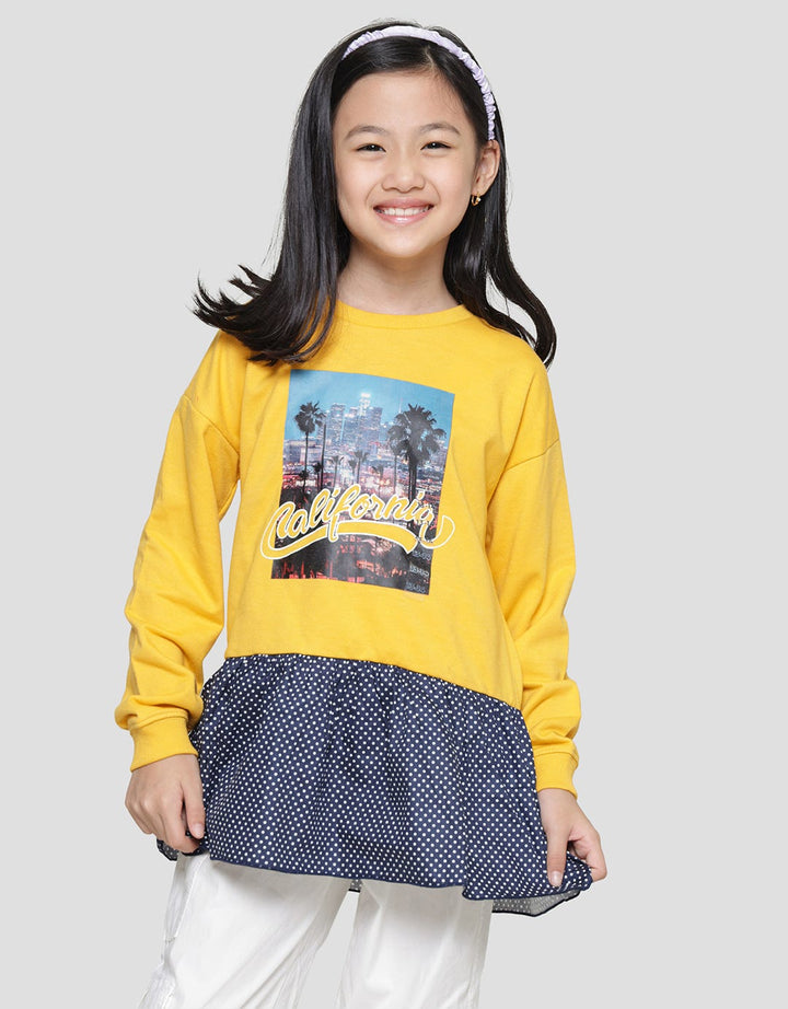 Nevada Woven Dot Cali Sweater Anak Perempuan