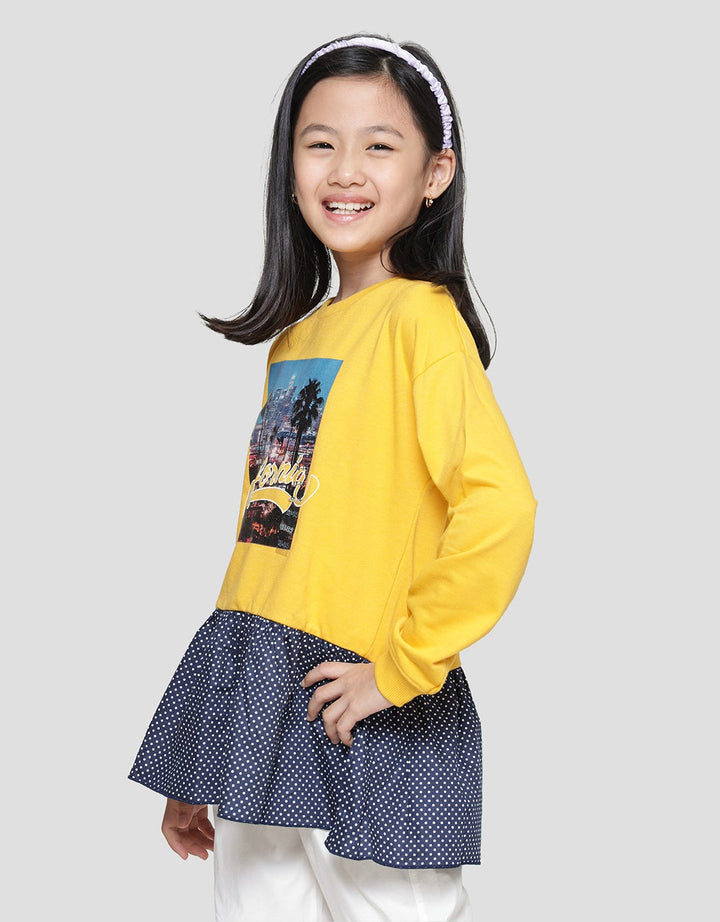 Nevada Woven Dot Cali Sweater Anak Perempuan