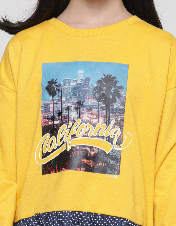 Nevada Woven Dot Cali Sweater Anak Perempuan