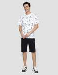 T Zone Summer Print Kaos Lengan Pendek Pria