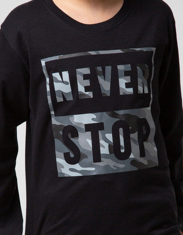 LS TSHIRT NEVER STOP