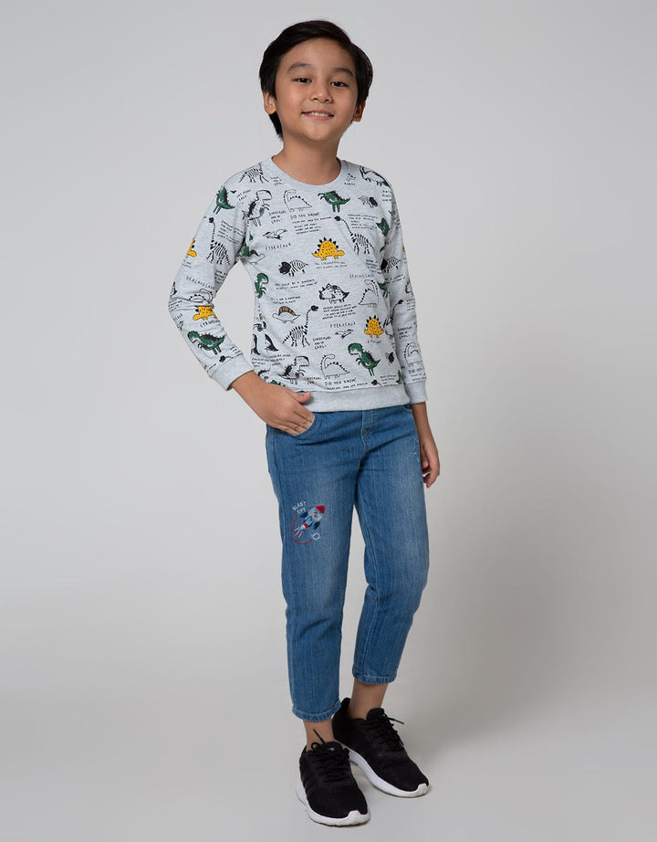 Little M Sweater Fullprint Dino
