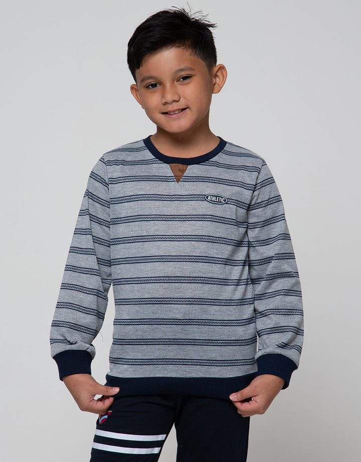 Little M Sweatshirt Terry Stripe Athletic