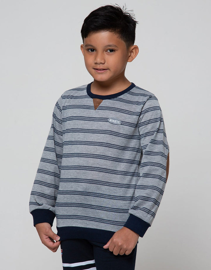 Little M Sweatshirt Terry Stripe Athletic