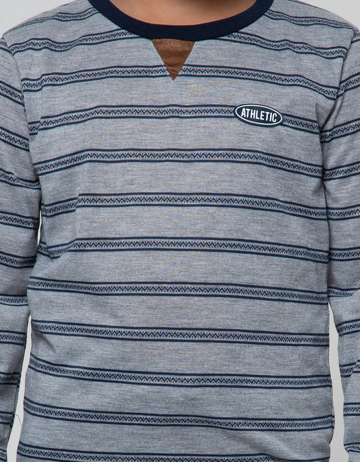 Little M Sweatshirt Terry Stripe Athletic