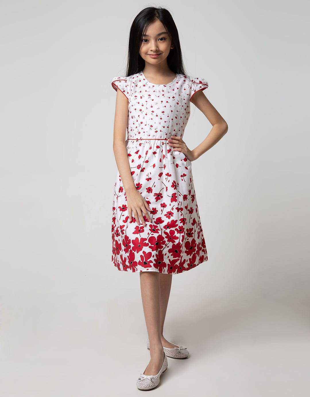 SS MIDI DRESS FLOWER