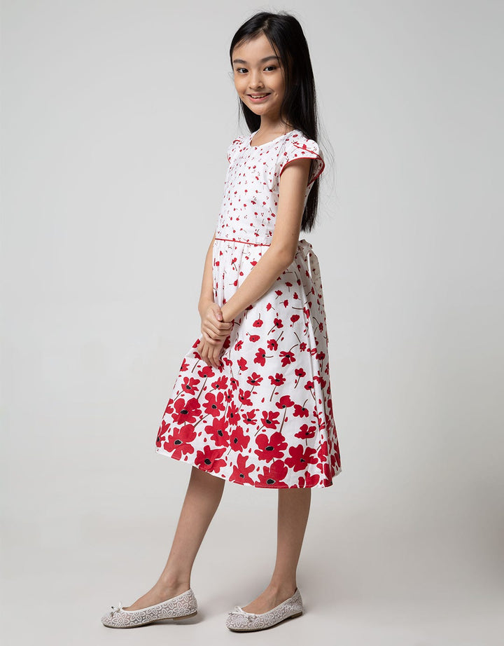 SS MIDI DRESS FLOWER