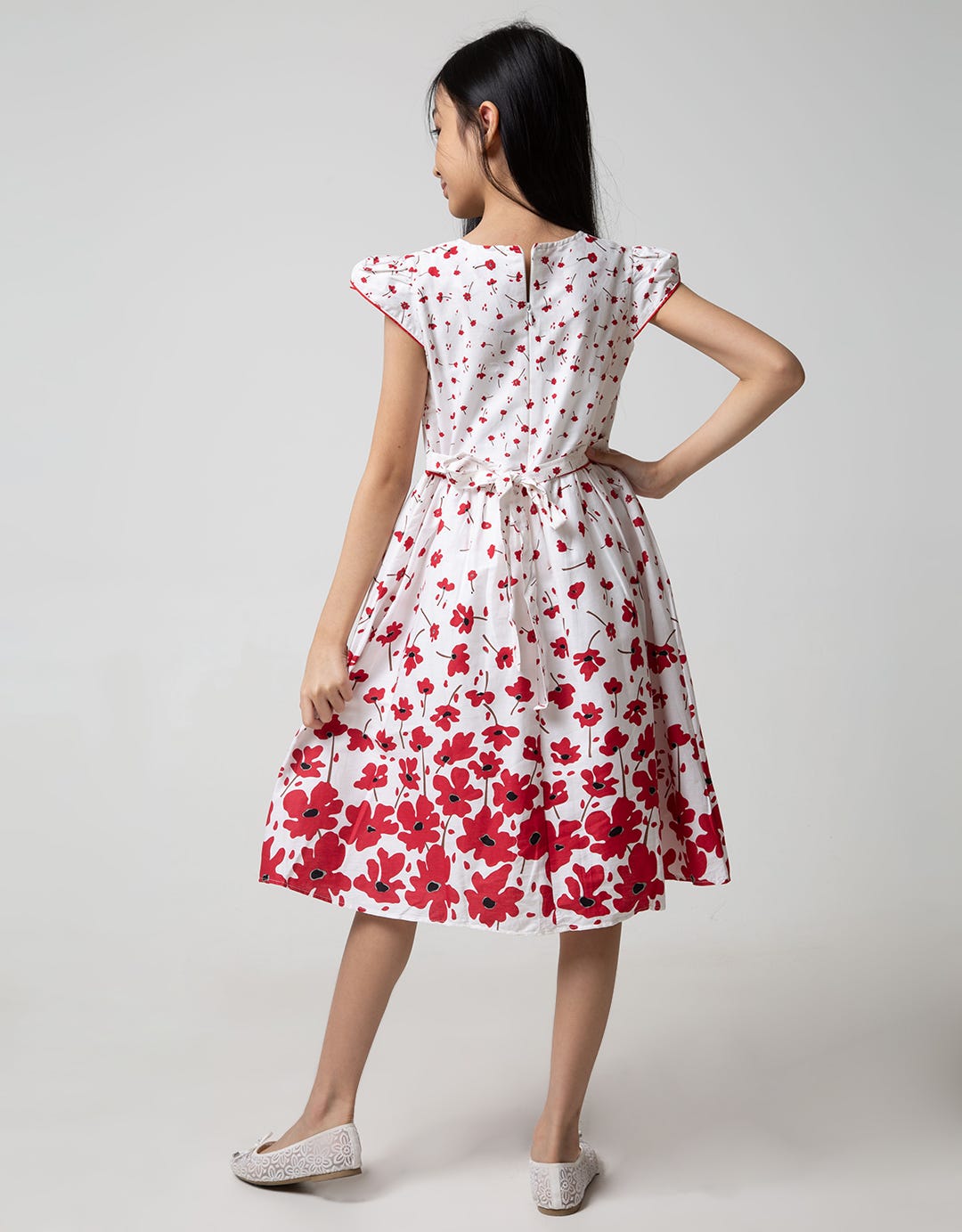 SS MIDI DRESS FLOWER