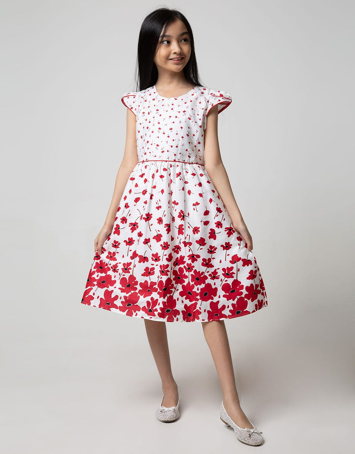 SS MIDI DRESS FLOWER